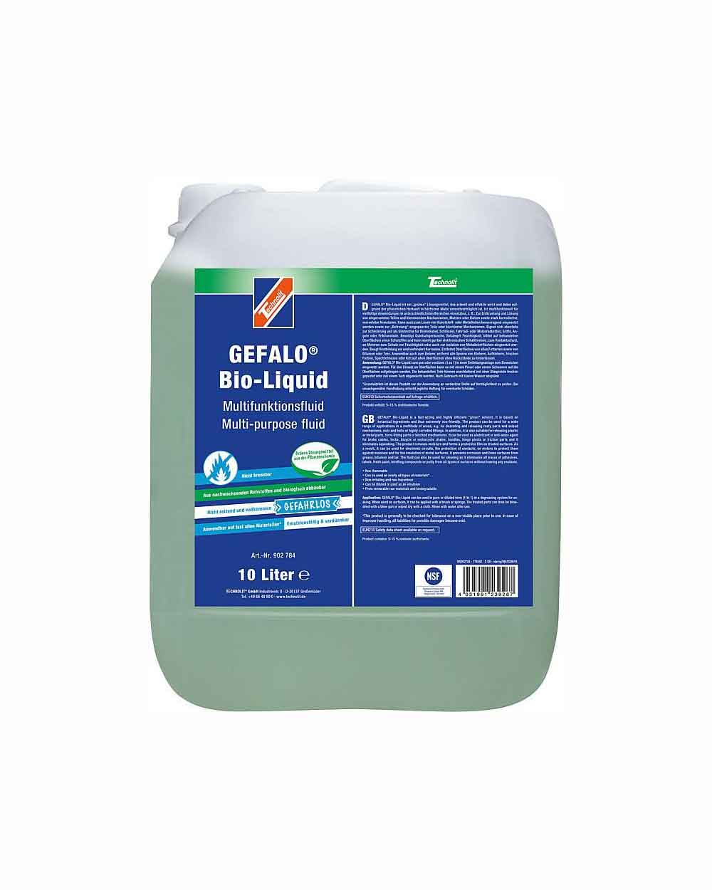 GEFALO® BIO-LIQUID Lösungmittel - Schmiermittel - Schutzmittel