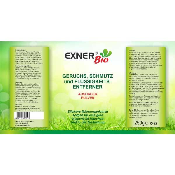 2x Exner Bio Geruchs, Schmutz und Flüssigkeitsentferner 250g Pulver
